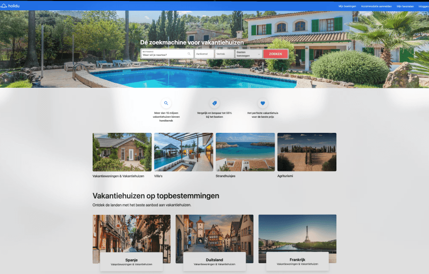 Holidu: search engine for the best vacation rental deals