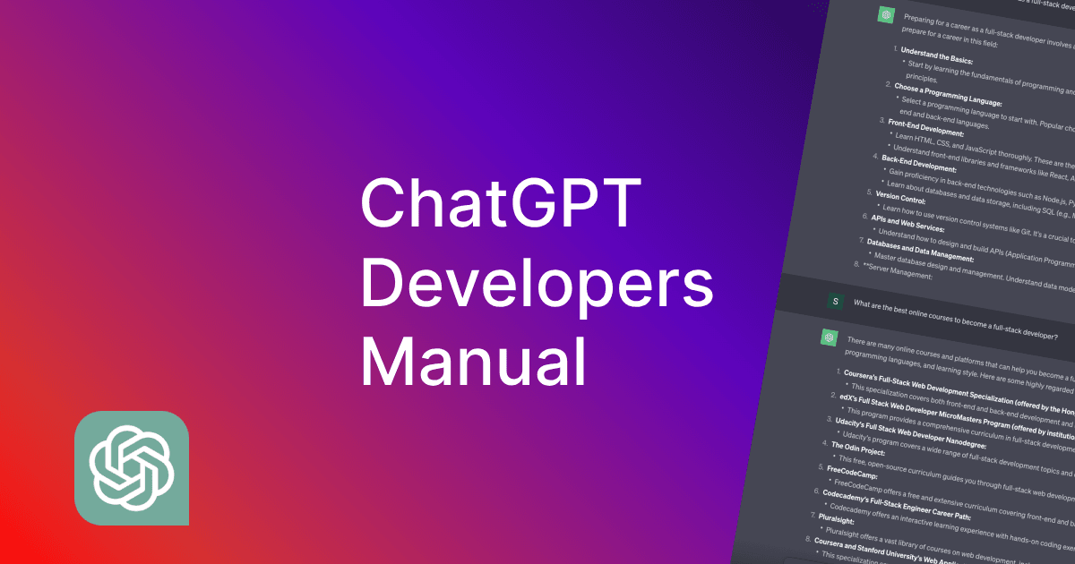 ChatGPT guide for developers: increase your productivity with AI